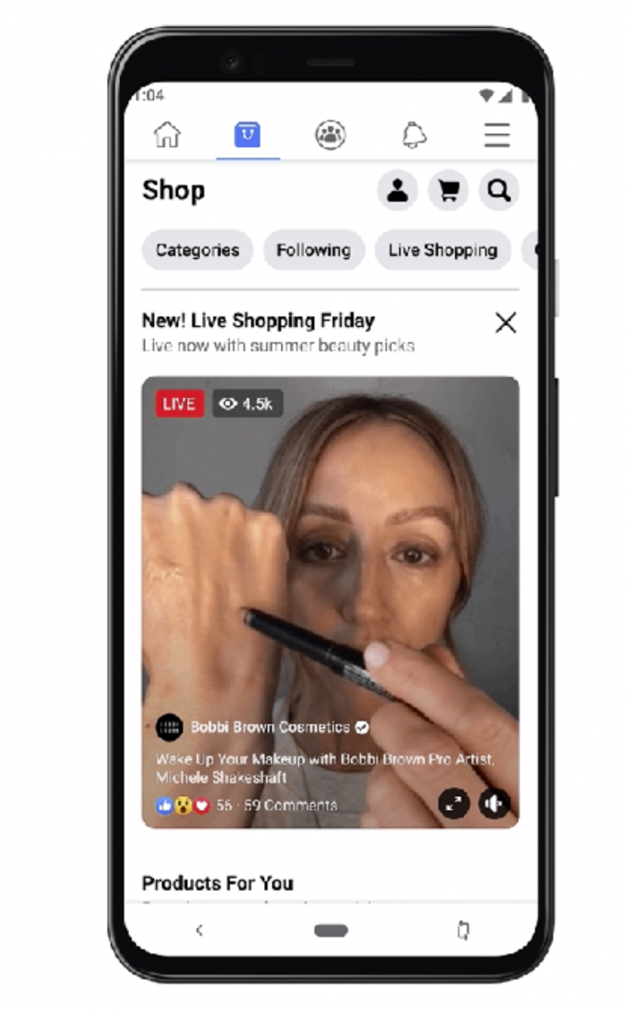 Facebook首次推出购物直播活动 以美容时尚和护肤品牌为主