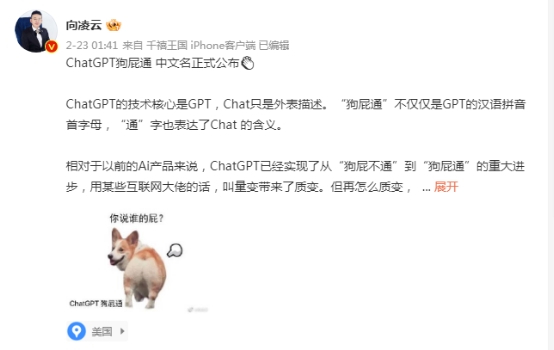 ChatGPT中文名正式公布