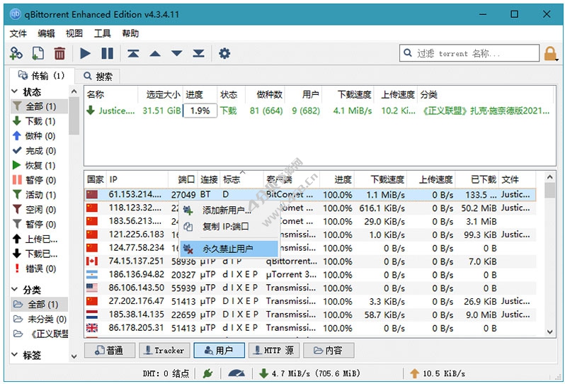 qBittorrent v4.5.3.10 绿色增强版(BT下载利器) - Windows