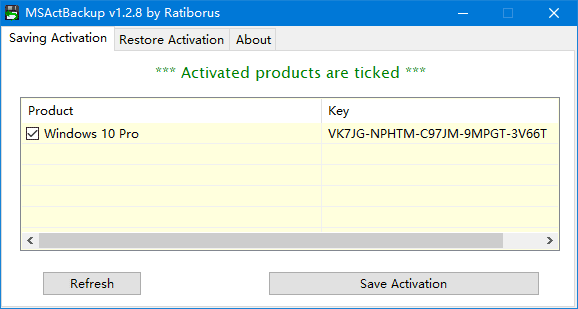 MSActBackUp(恢复激活Windows和Office) v1.2.8 绿色版
